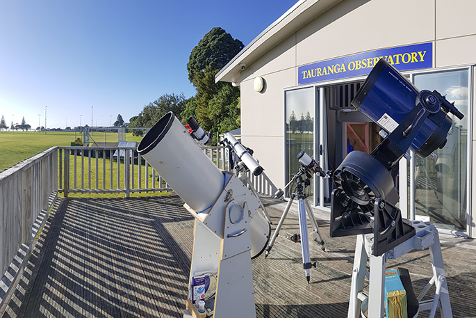 TAS telescopes on the real observatory viewing deck